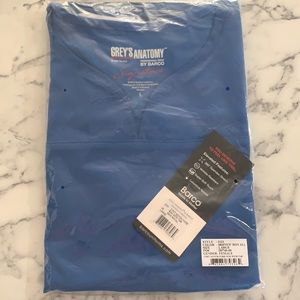 Royal blue greys anatomy scrub top NWT